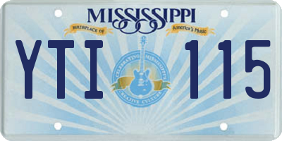 MS license plate YTI115