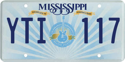 MS license plate YTI117