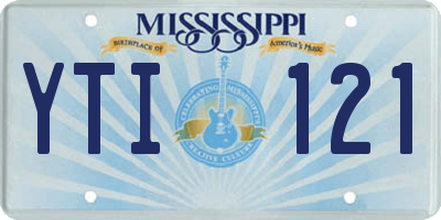 MS license plate YTI121