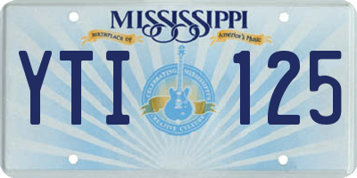 MS license plate YTI125