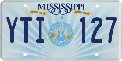 MS license plate YTI127