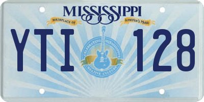 MS license plate YTI128