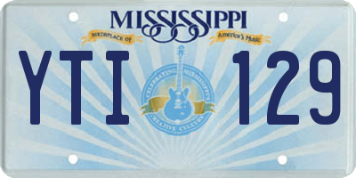 MS license plate YTI129