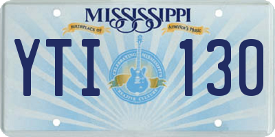 MS license plate YTI130