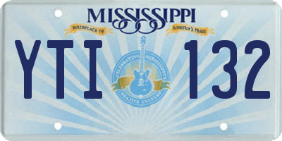 MS license plate YTI132