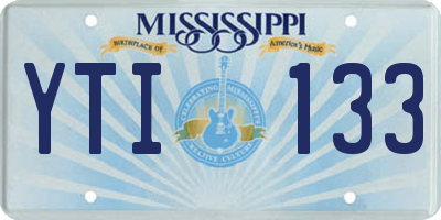 MS license plate YTI133