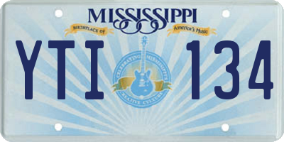 MS license plate YTI134