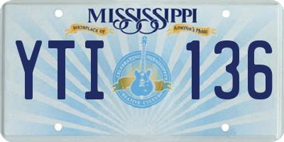 MS license plate YTI136
