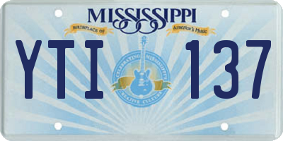 MS license plate YTI137