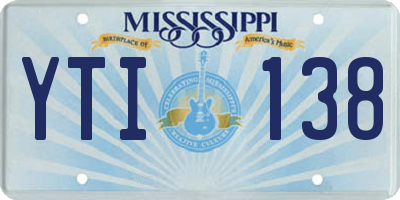 MS license plate YTI138