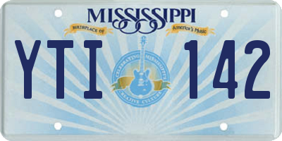 MS license plate YTI142
