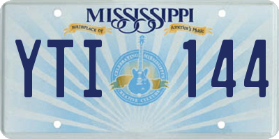 MS license plate YTI144