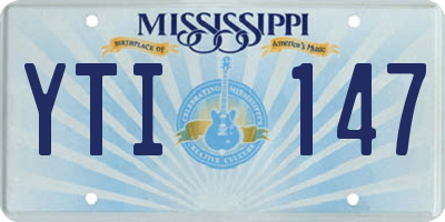 MS license plate YTI147