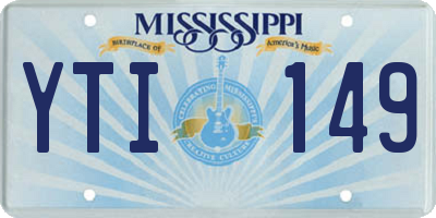 MS license plate YTI149