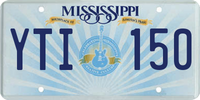 MS license plate YTI150