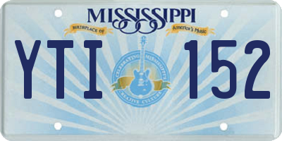 MS license plate YTI152