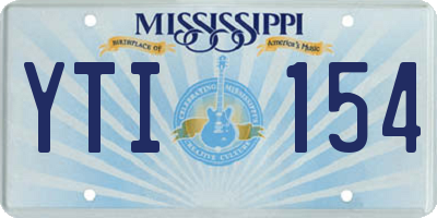 MS license plate YTI154