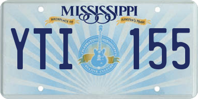 MS license plate YTI155