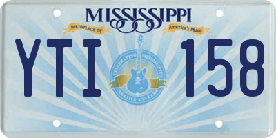 MS license plate YTI158