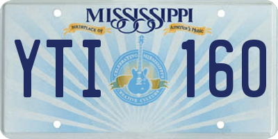 MS license plate YTI160