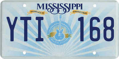 MS license plate YTI168