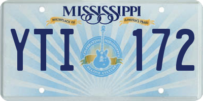 MS license plate YTI172