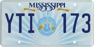 MS license plate YTI173