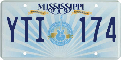 MS license plate YTI174