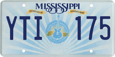 MS license plate YTI175