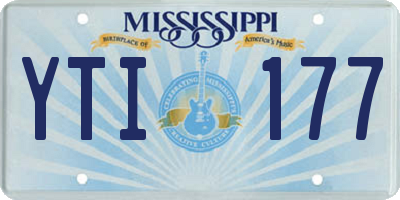MS license plate YTI177