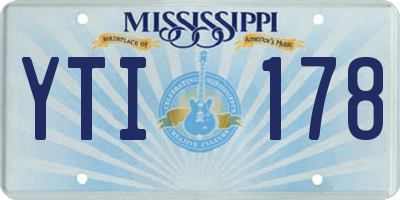 MS license plate YTI178