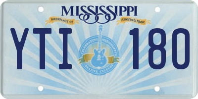 MS license plate YTI180