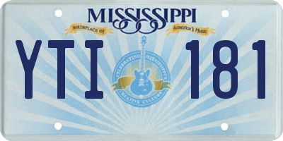 MS license plate YTI181