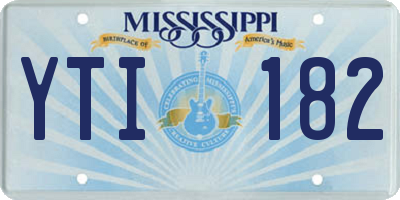 MS license plate YTI182