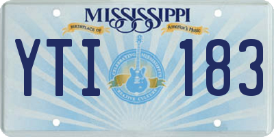 MS license plate YTI183