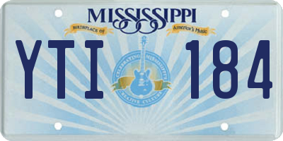 MS license plate YTI184