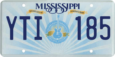 MS license plate YTI185