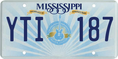 MS license plate YTI187