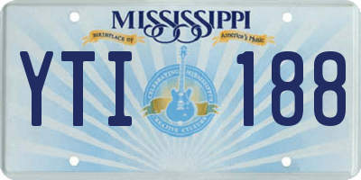 MS license plate YTI188