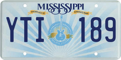 MS license plate YTI189