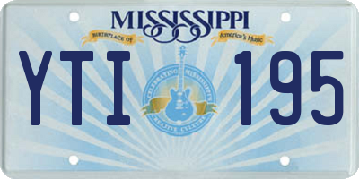 MS license plate YTI195