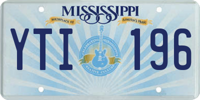 MS license plate YTI196