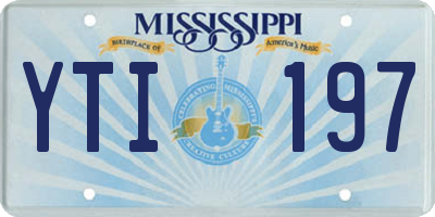 MS license plate YTI197