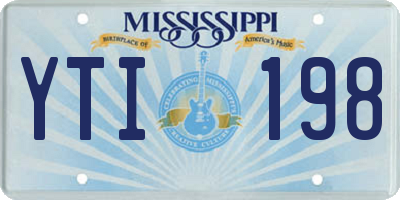 MS license plate YTI198