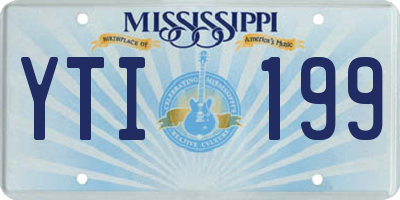 MS license plate YTI199