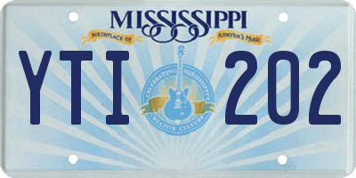 MS license plate YTI202