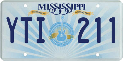 MS license plate YTI211