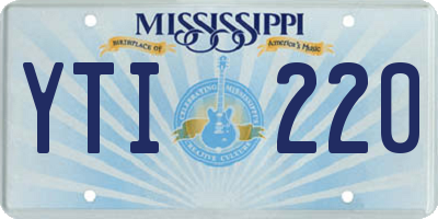 MS license plate YTI220