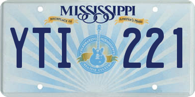 MS license plate YTI221