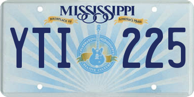 MS license plate YTI225